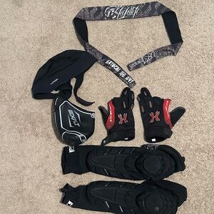 Black and Red Paintball Gear Set